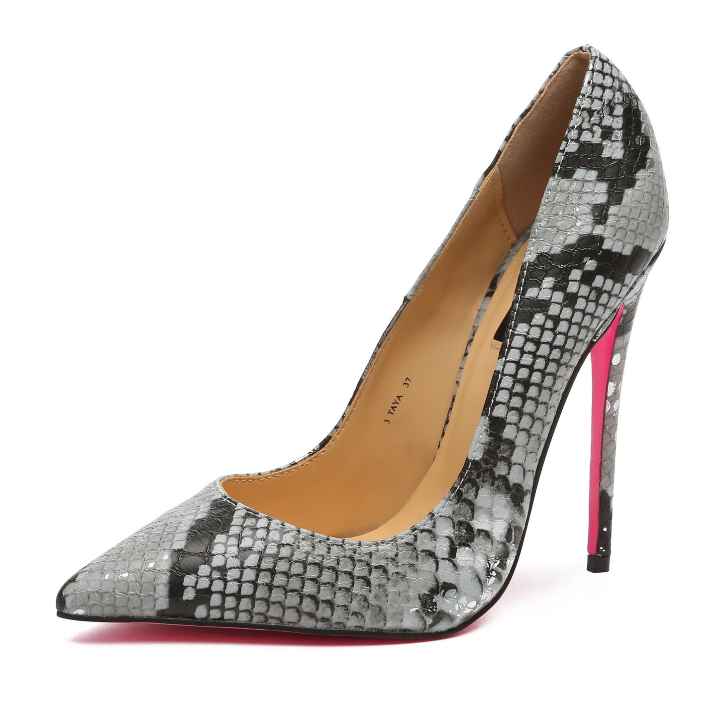 TAYA BLACK SILVER METALLIC SNAKE