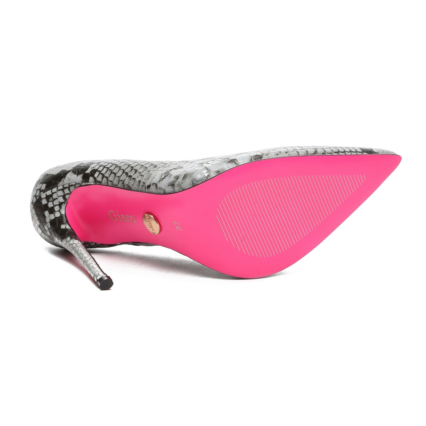 TAYA BLACK SILVER METALLIC SNAKE