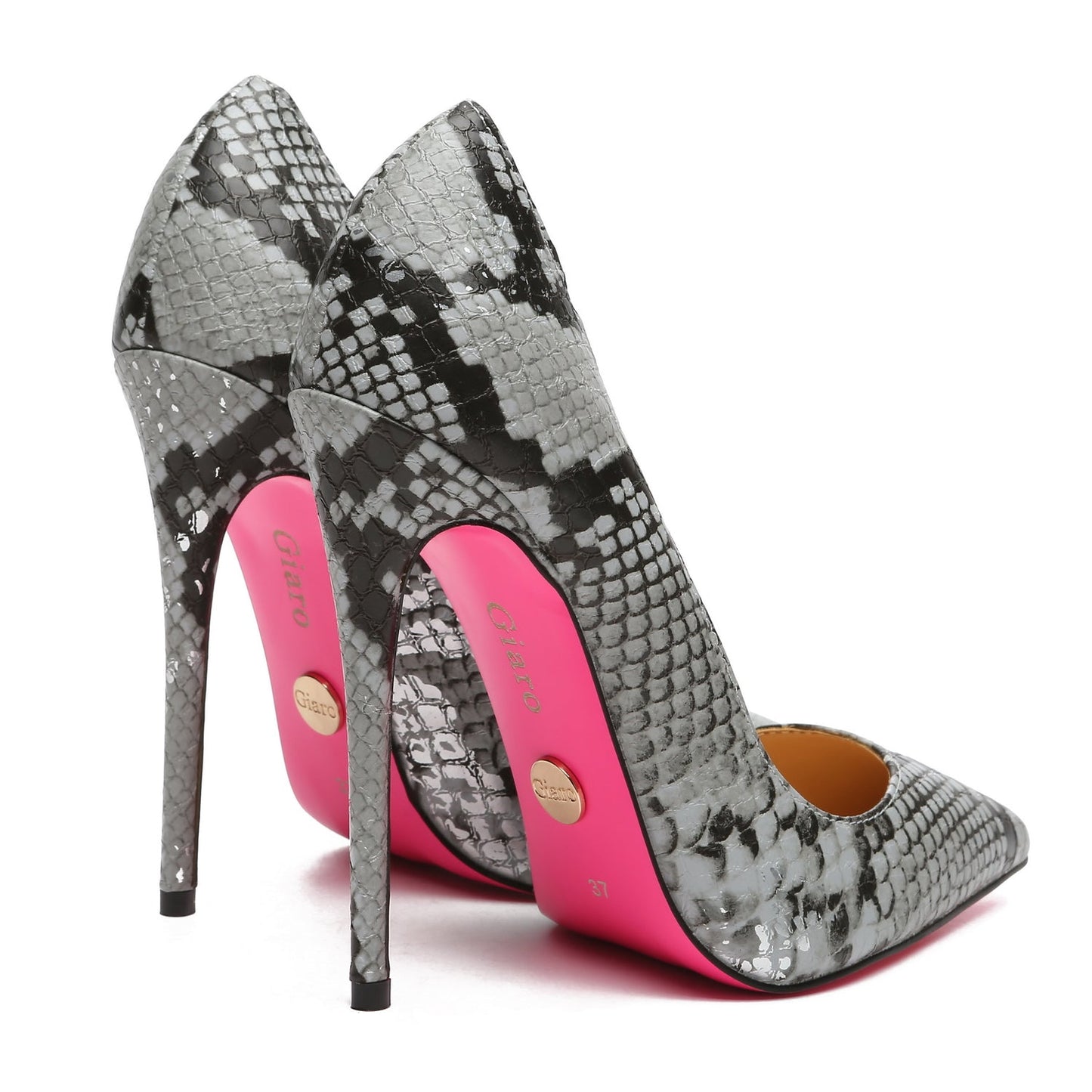 TAYA BLACK SILVER METALLIC SNAKE