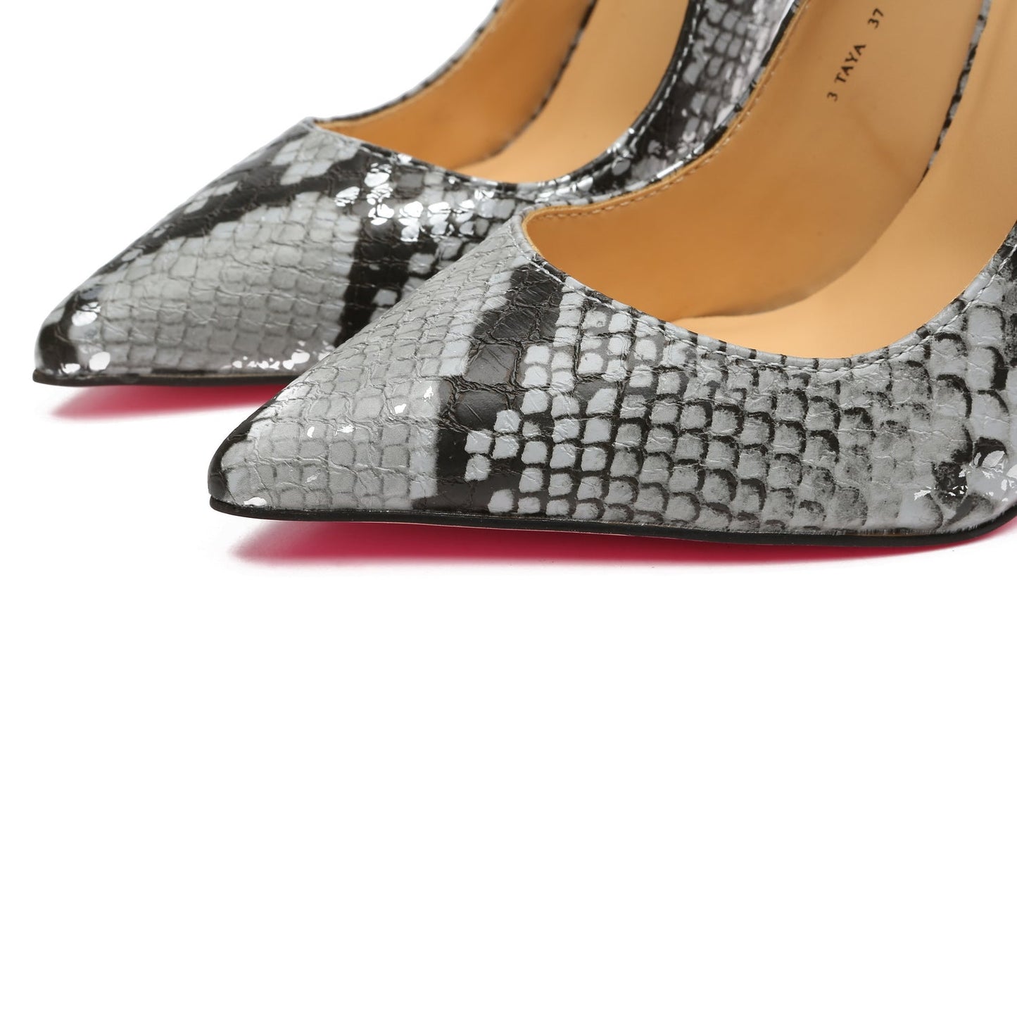 TAYA BLACK SILVER METALLIC SNAKE