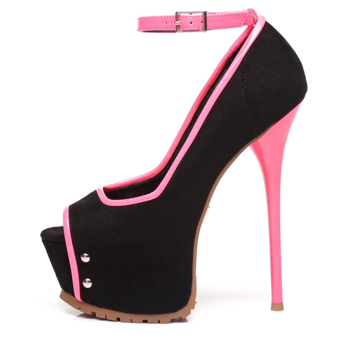 MADISON BLACK VELOUR / PINK SHINY