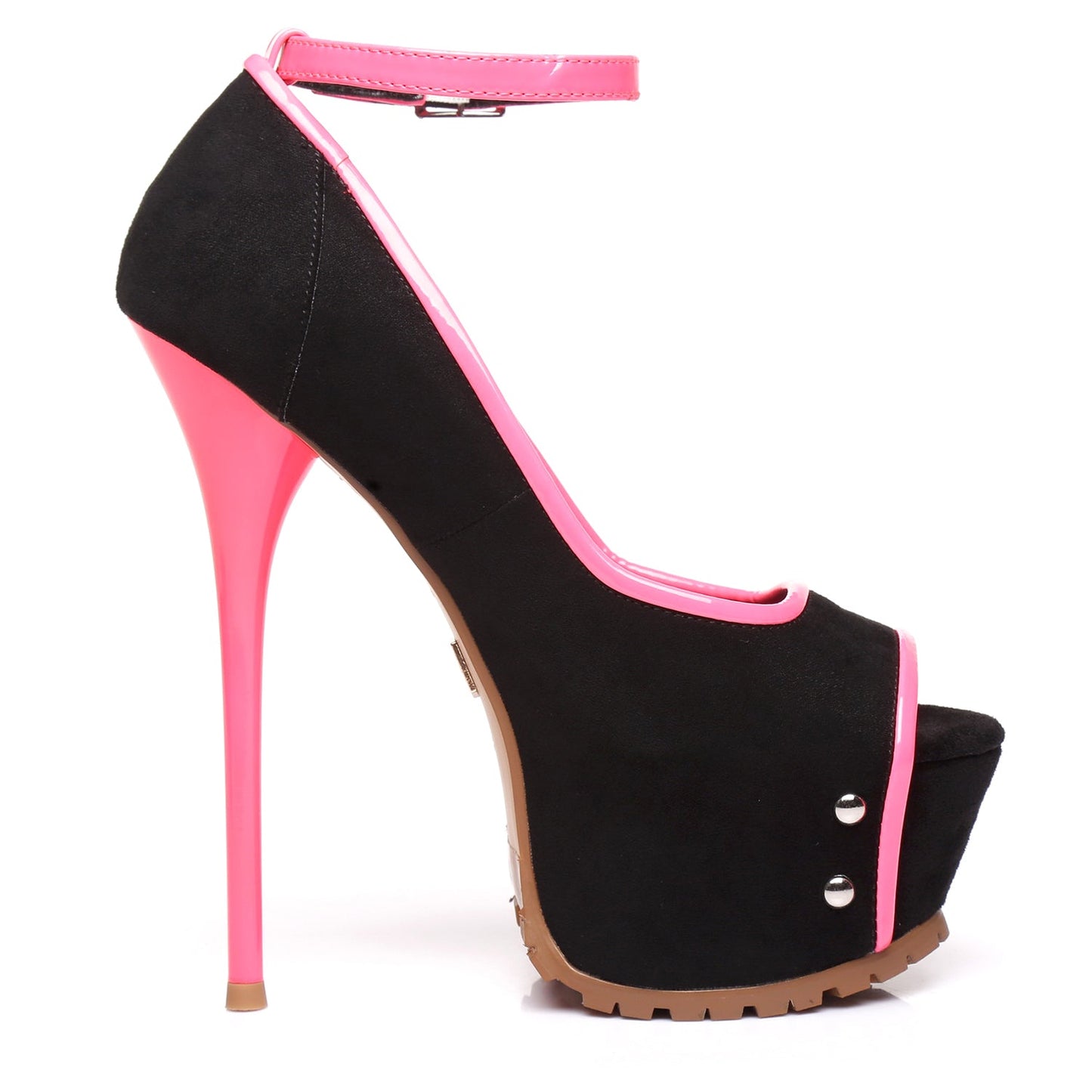 MADISON BLACK VELOUR / PINK SHINY