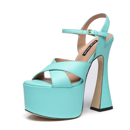 ARIANNA RIVER AQUA LEATHER