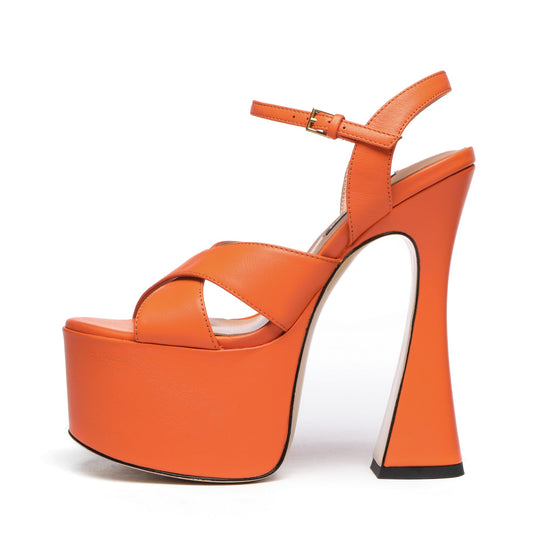ARIANNA FLAME ORANGE LEATHER