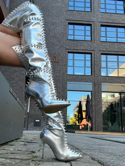 BELLA - SILVER METALLIC LEATHER