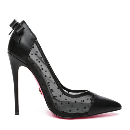 VIVIANNE BLACK MESH PU