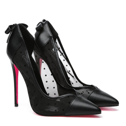 VIVIANNE BLACK MESH PU