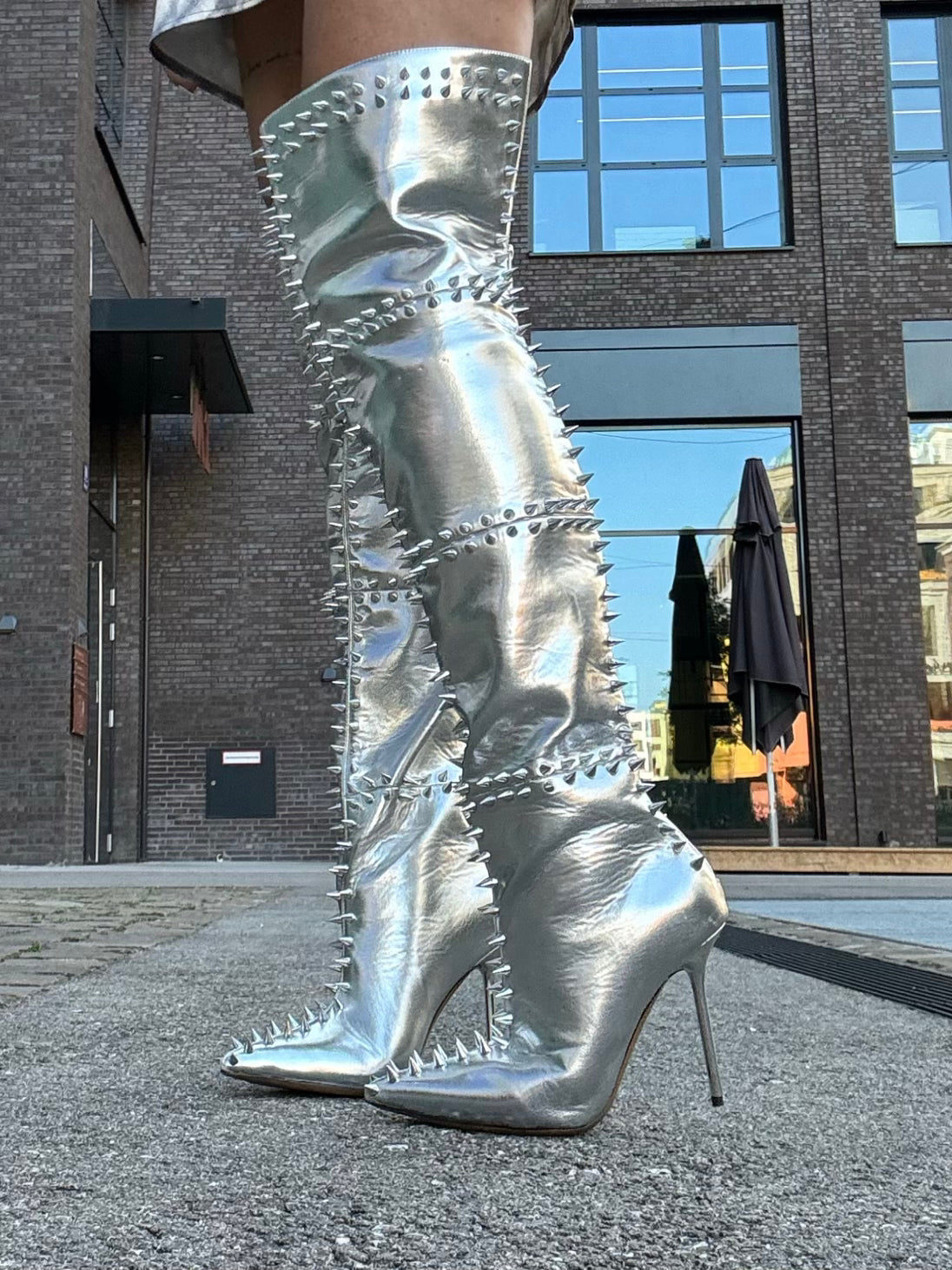 BELLA - SILVER METALLIC LEATHER