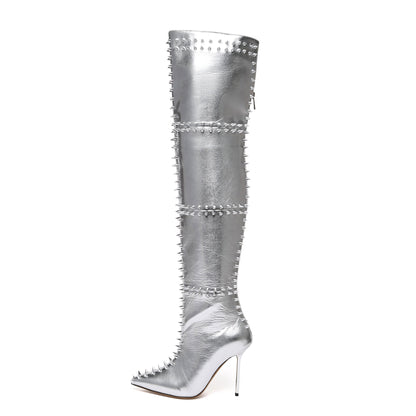 BELLA - SILVER METALLIC LEATHER